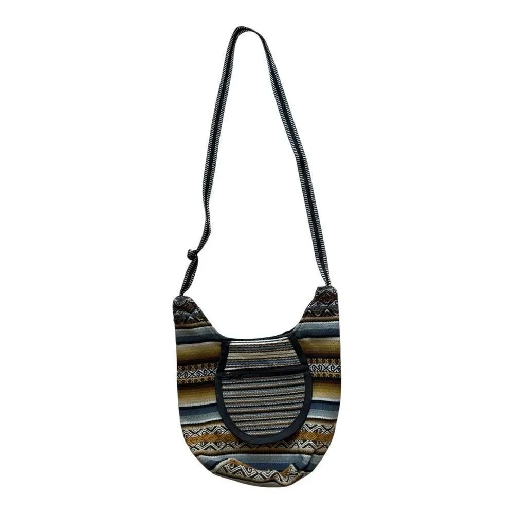 Striped Multicolor Boho Shoulder Bag